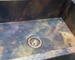 Copper Farmhouse Sink – Hammered Apron Front Style - Image 3
