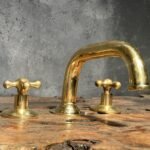 Widespread Brass Sink Faucet – 3-Hole Deck Mount Tap