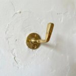 Handmade Unlacquered Brass Wall-Mounted Coat Hook