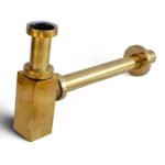 Unlacquered Brass Bottle Trap with Pop-Up Drain – Solid Brass Sink Waste Set